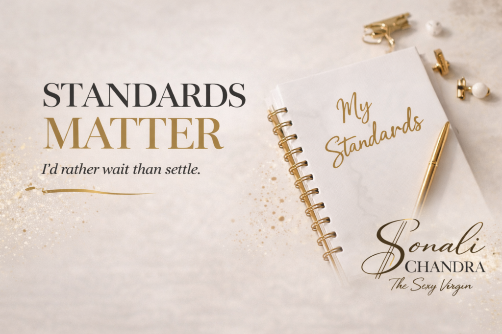 Notebook representing high standards in dating